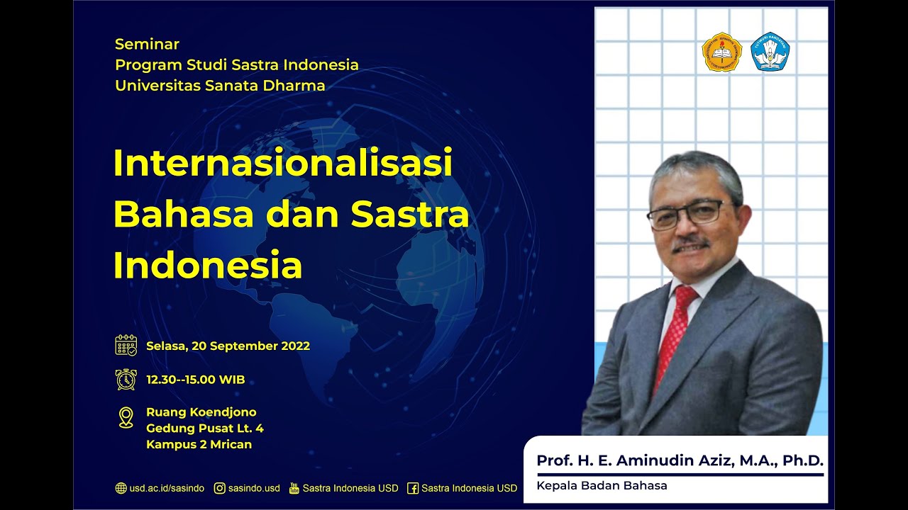 Seminar Internasionalisasi Bahasa dan Sastra Indonesia | Prodi Sastra Indonesia USD