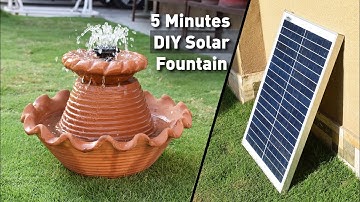 5 minutes Easy DIY solar Fountain using clay saucer at Home | Terracotta Garden Fountain