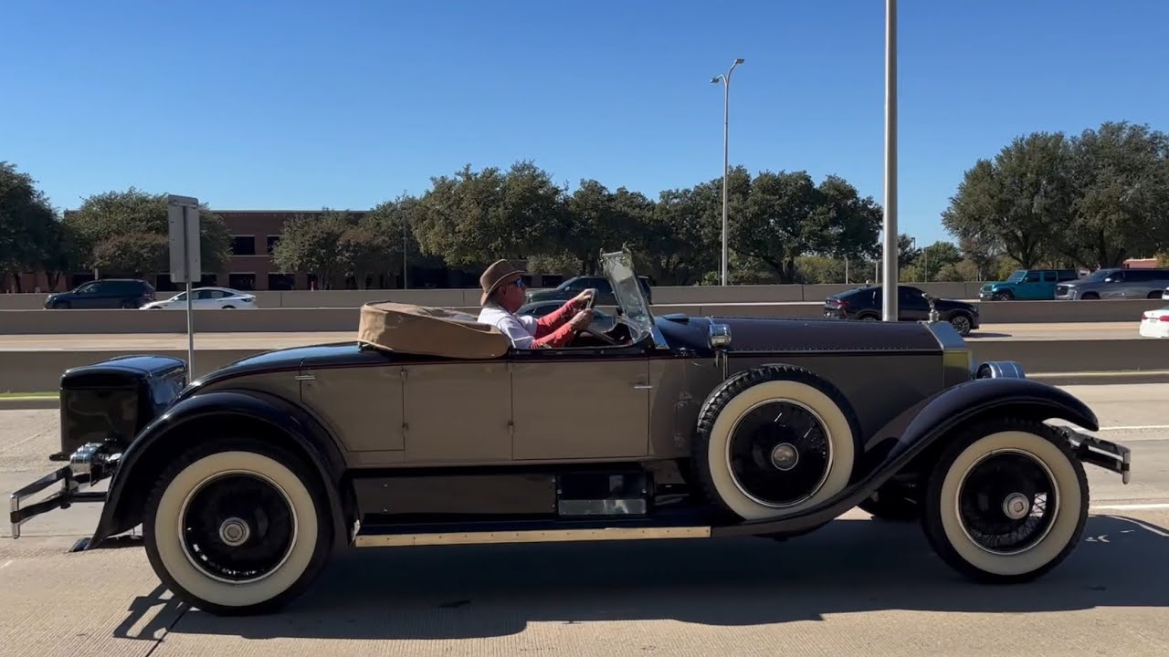 Cars leaving Fords Garage Plano TX Car Show | Mustang Sally productions 