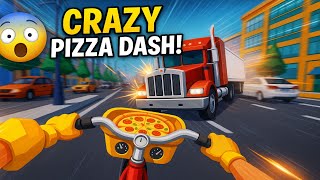 Crazy Pizza Dash - Bike Race Gameplay (Android) | Chill Pizza Delivery &amp; Racing Fun