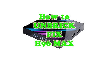 How To Unbrick Fix H96 Max 4K Ultra HD it