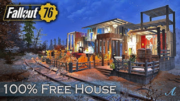 Fallout 76 Camp Tutorial - 100% Free Modern House build with Lead & Farm