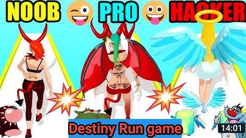 NOOB vs PRO vs HACKER - Destiny Run Gameplay (Android - iOS) #1