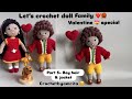 Crochet doll family part 5- boy hair & jacket ❤️valentine 💝 special