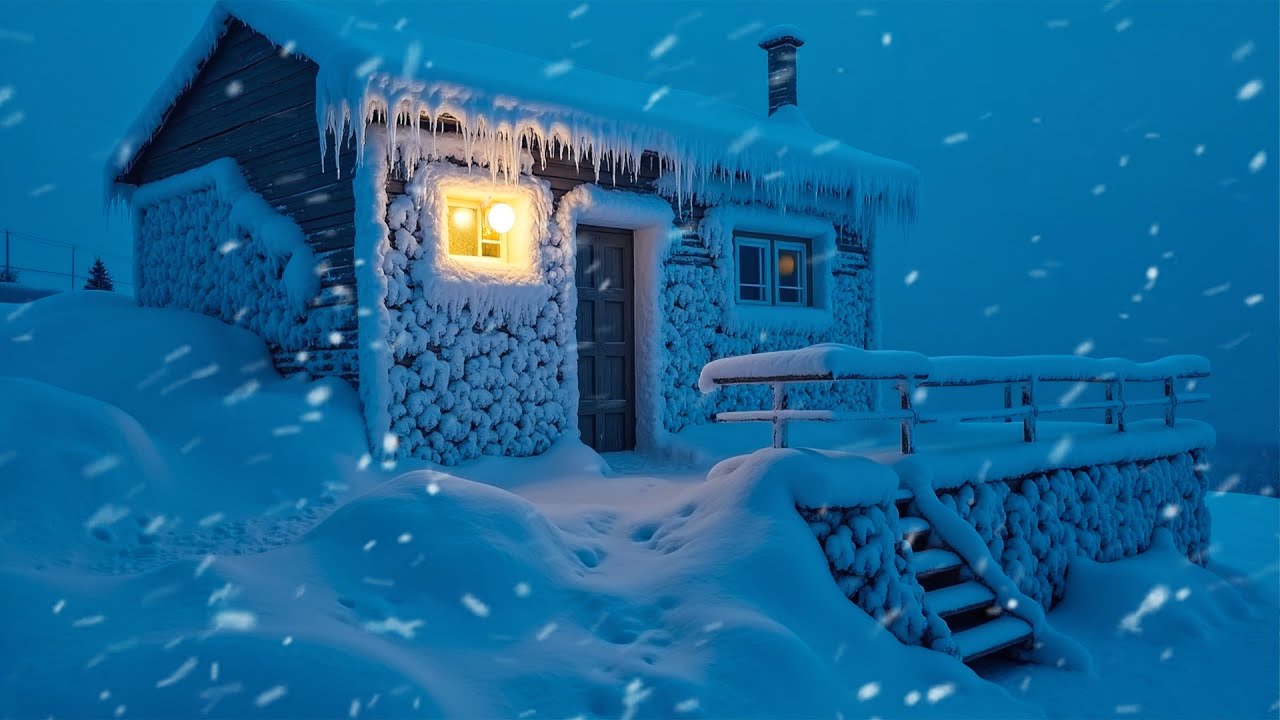 Blizzard & Howling Wind Sounds for Deep Sleep ┇ Icy Winter Storm ...