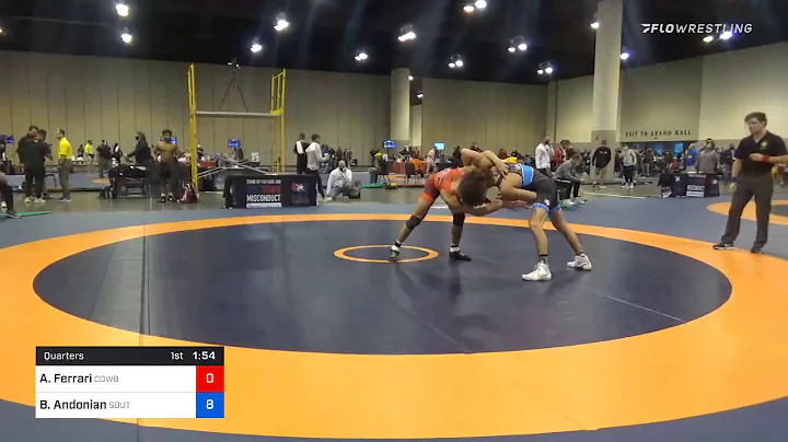 65 Kg Quarterfinal Anthony Ferrari Cowboy Wrestlin...
