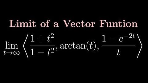 Find the Limit of a Vector Function