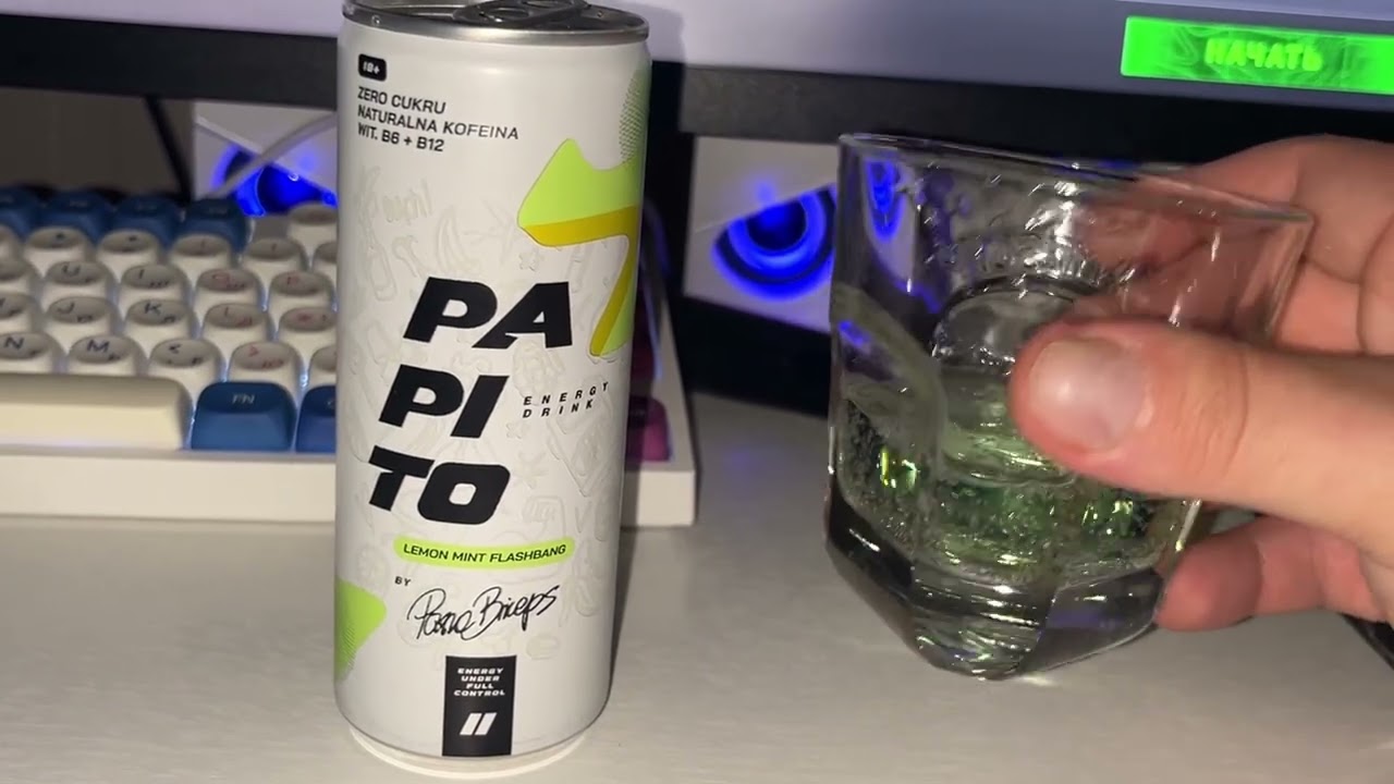Papito energy drink Lemon Mint Flashbang (PL) - YouTube