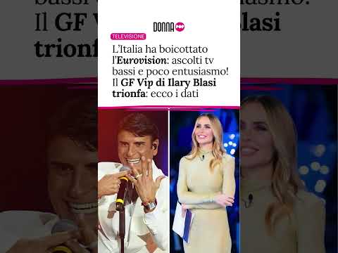 Video L’Italia ha boicottato l’Eurovision: ascolti tv bassi! Il GF Vip di Ilary Blasi trionfa: ecco i dati