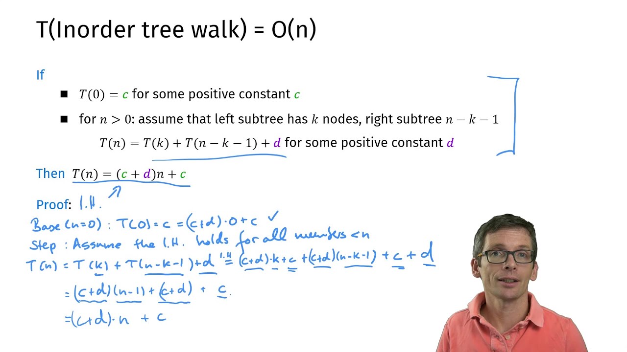 Whiteboard: The running time of an Inorder-Tree-Walk - YouTube