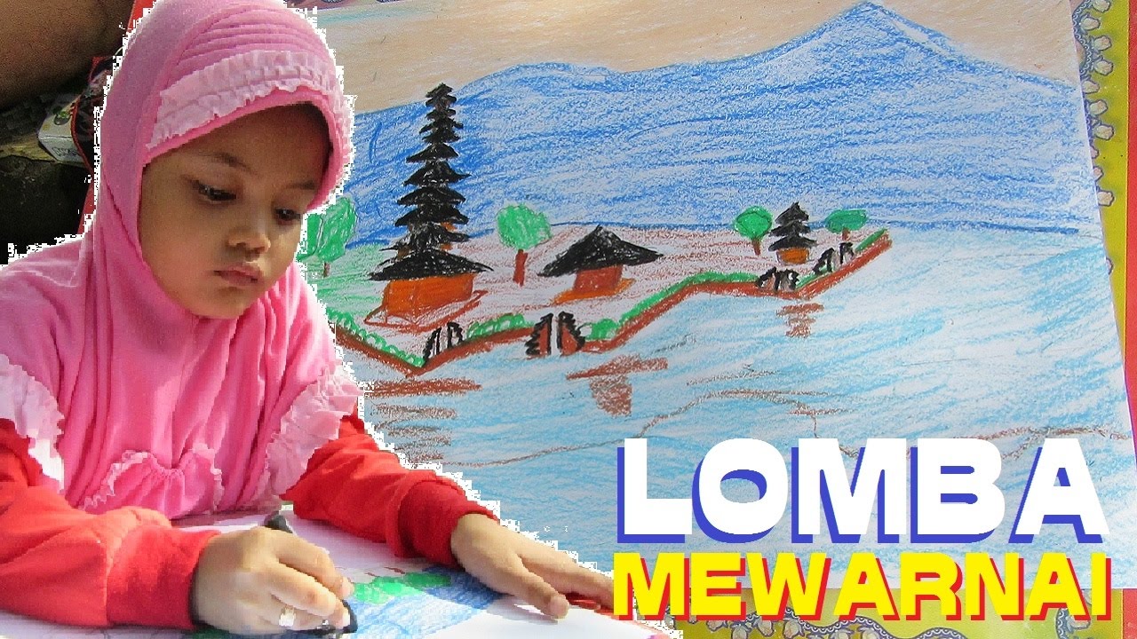 Lomba Mewarnai Tk Gambar Pura Ulun Danu Bedugul Youtube Laut