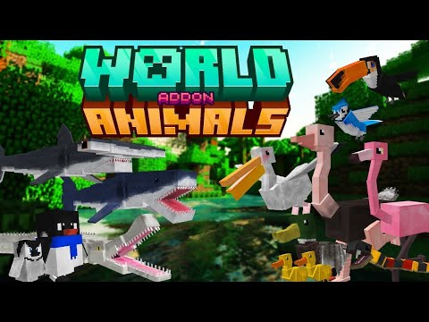 🔥WORLD ANIMALS O MELHOR ADDON DE ANIMAIS DO MINECRAFT PE 1.20 - YouTube