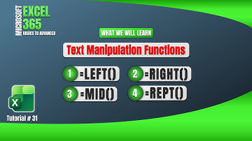 31.Excel Text Functions Tutorial | LEFT, RIGHT, MID & REPT Explained with Examples