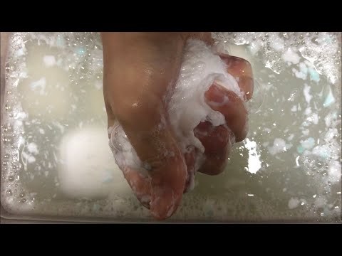 【ASMR】水に漬けた石鹸を潰す soap mushy