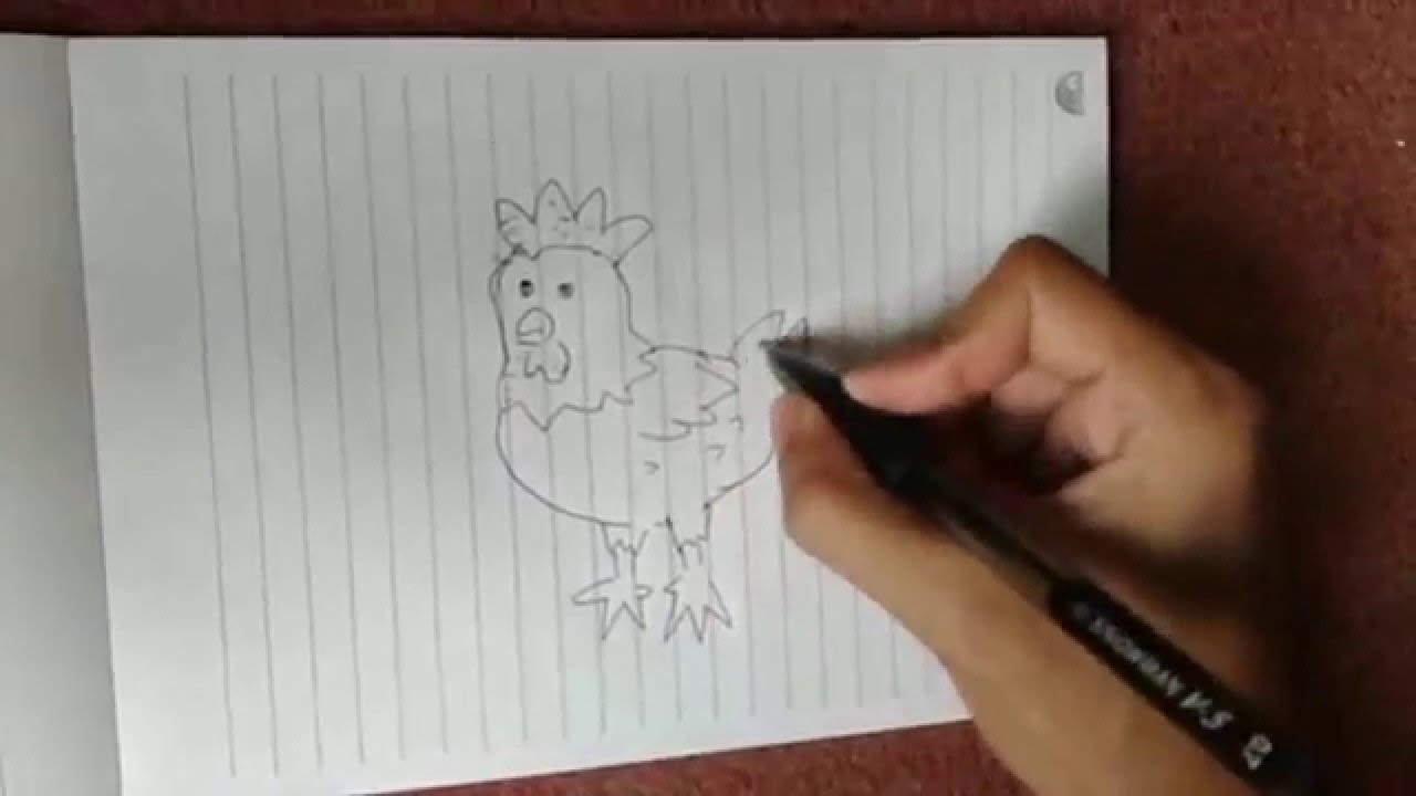 Cara Menggambar Hewan Binatang Ayam Jago Dengan Pensil How To Draw