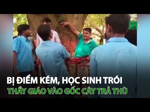Video Bị điểm kém, học sinh t.r.ói thầy giáo vào gốc cây để... - YouTube