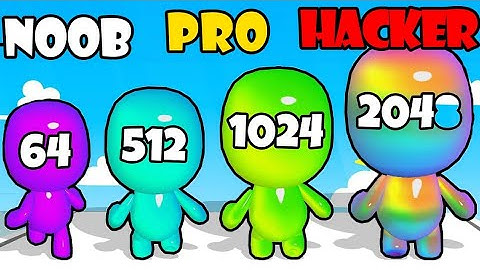 NOOB vs PRO vs HACKER - Man Runner 2048 | Gameplay Walkthrough (Android,iOS)