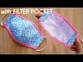 NO PATTERN | DIY Face Mask With Filter Pocket | #facemask