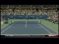US Open 2010, Federer - Dabul, shot between the legs (tweener)