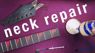 How to repair heavily damaged guitar neck - Cracked Ibanez Neck Repair - Dead to shred