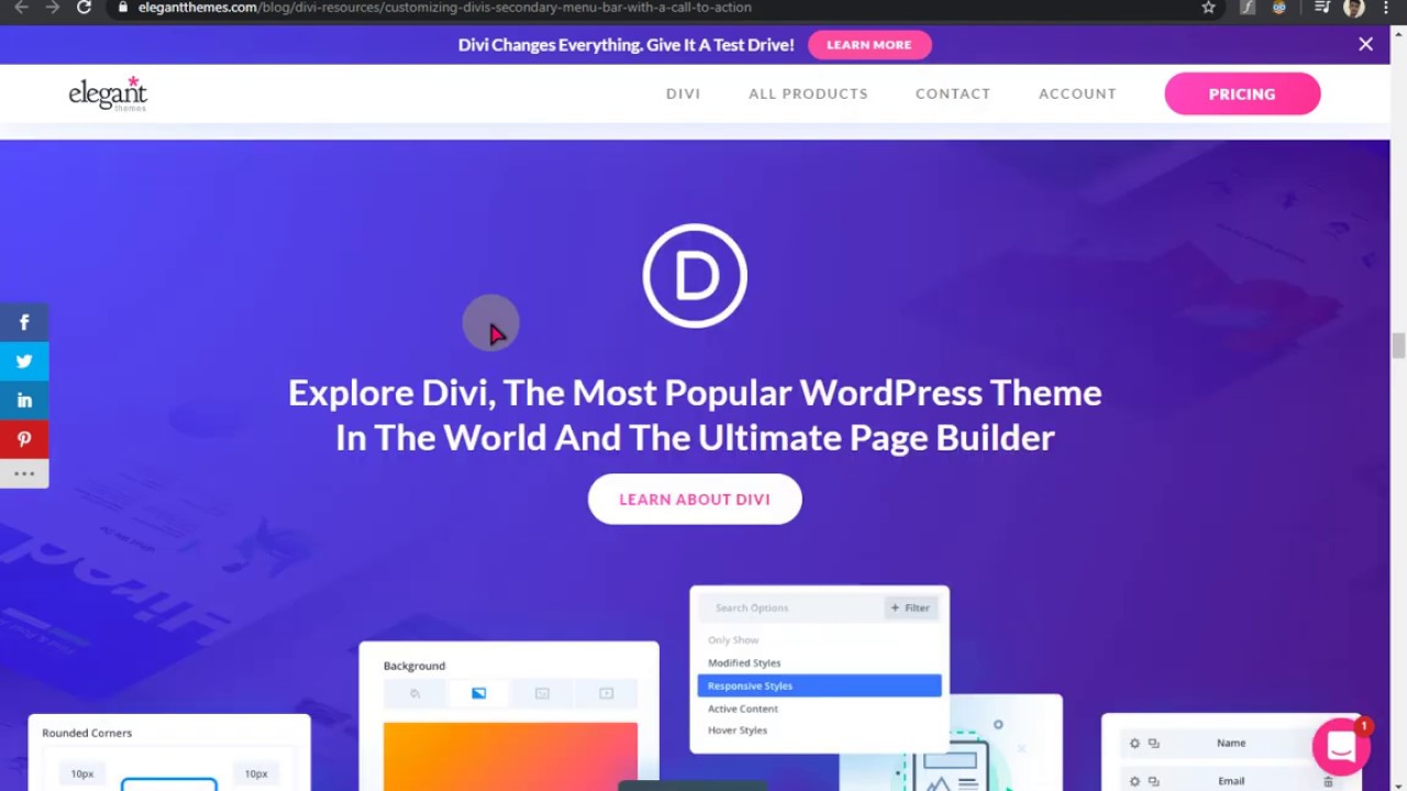 PSD to Wordpress - Divi Theme Tutorial - Part 8 - YouTube