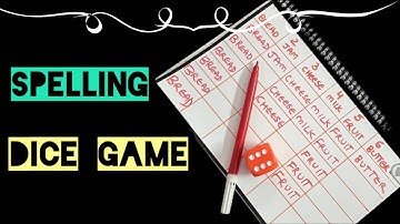 Spelling word game with dice | Vocabulary dice game | simple word game | Dice paper games | visthari