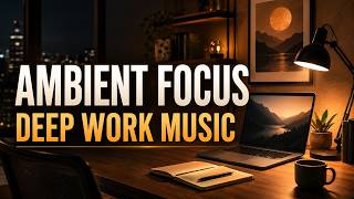 Warm Ambient Focus Music 🌙 Deep Work Music for Studying, Coding, Writing & Productivity