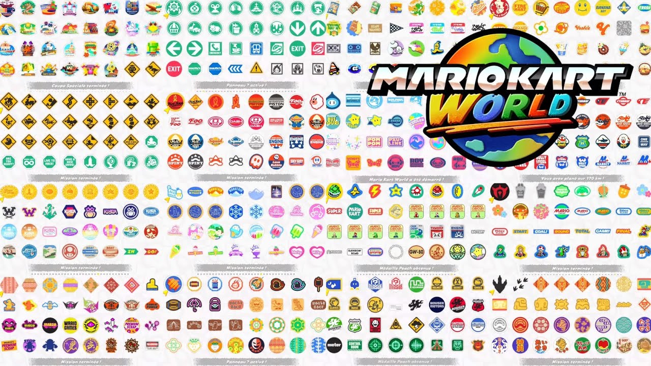 100% Stickers, All 1056 | Mario Kart World - YouTube