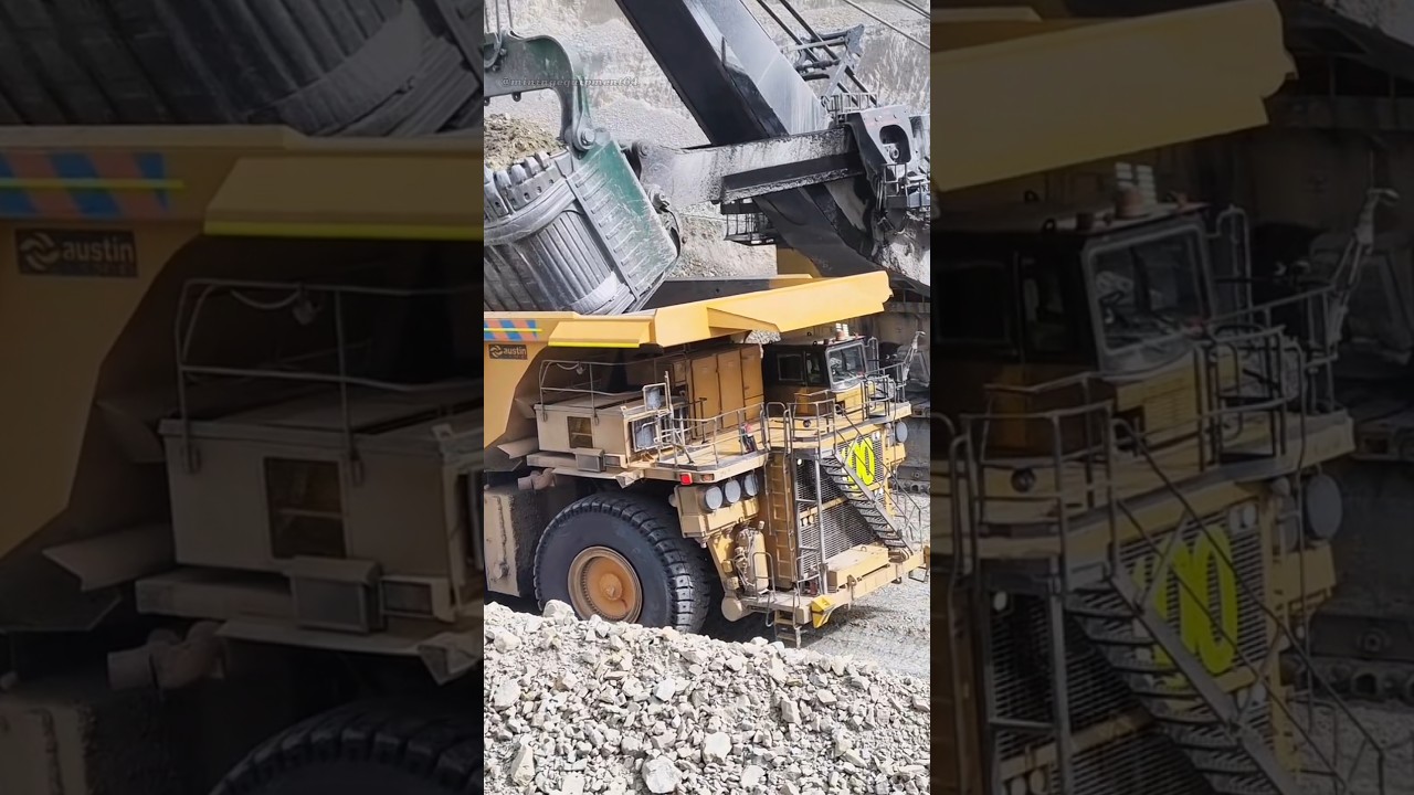 P&H 4100 XPC shovel loading Komatsu 930E haul truck 