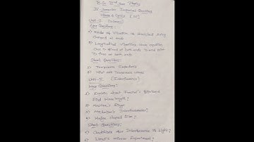 B.Sc 4th Semester Physics Important Questions SU#waves and optics#degree #physics