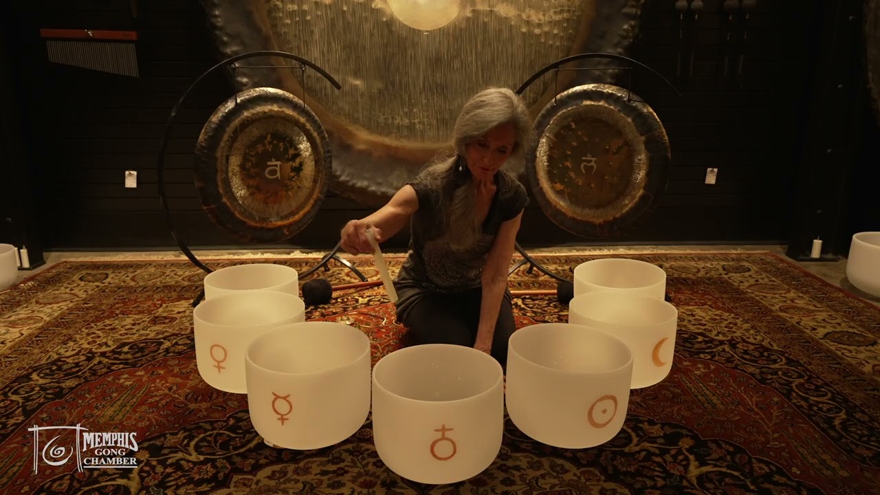 Meinl Planetary Tuned Crystal Singing Bowl Chakra Set