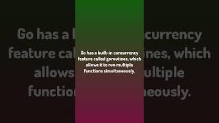 Daily Debug. / Go has a built-in concurrency feature called gorouti...