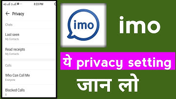 imo privacy settings imo very important setting