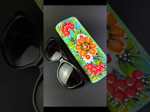 Футляр для окулярів Розписний футляр Петриківський розпис Подарунок Український сувенір, видео 1