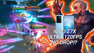 IQOO Z7X MLBB TEST 120 FPS - GUSION VENOM HARDGAME