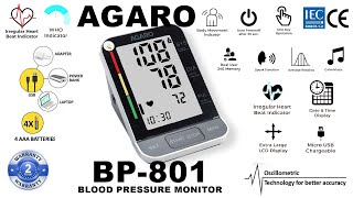 AGARO Automatic Digital Blood Pressure Monitor BP-801