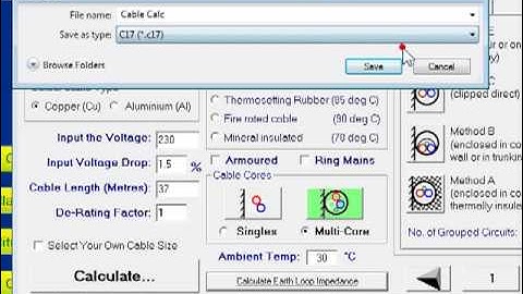 Cable Calc Print and Save by darren robinsen