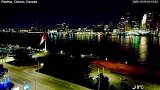 🔴 Live from Windsor, Ontario, Canada | Detroit Skyline | Detroit River 24/7 🇨🇦🇺🇸