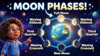 Phases of the Moon! 🌒 Waxing, Waning & Astronomy Explained!