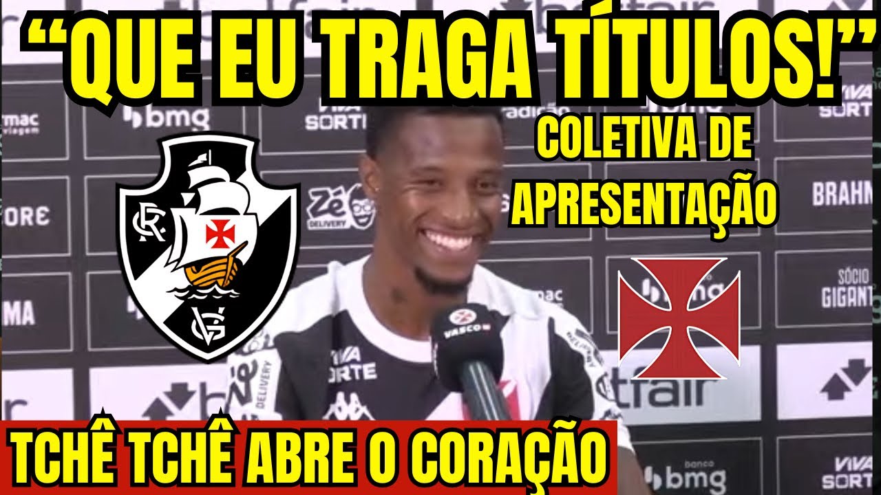 “QUE EU TRAGA TÍTULOS!” TCHÊ TCHÊ ABRE O CORAÇÃO NA APRESENTAÇÃO NO VASCO! LUCAS OLIVEIRA FALOU!
