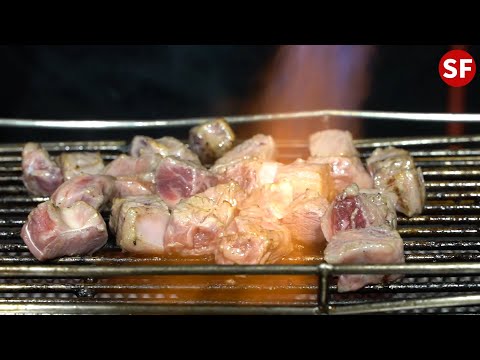 火焰骰子牛—台灣夜市小吃 Beef Cubes-Taiwanese Street Food