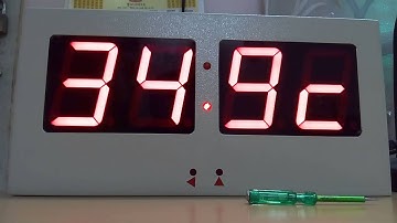 4 " size 7 segment LED clock with temperature display