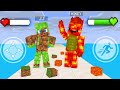 JJ Grass Dirt Elemental and Mikey Fire Element Challenge - Maizen Minecraft Animation