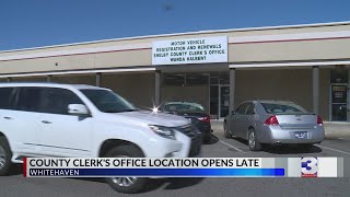 Whitehaven County Clerk&#39;s office opens late for 2nd day in a row
