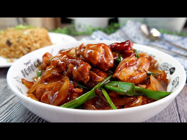 Another Super Easy Chinese Chicken w/ Onions  in Oyster Sauce 洋葱蚝油烧鸡 Quick Chinese Stir Fry Recipe