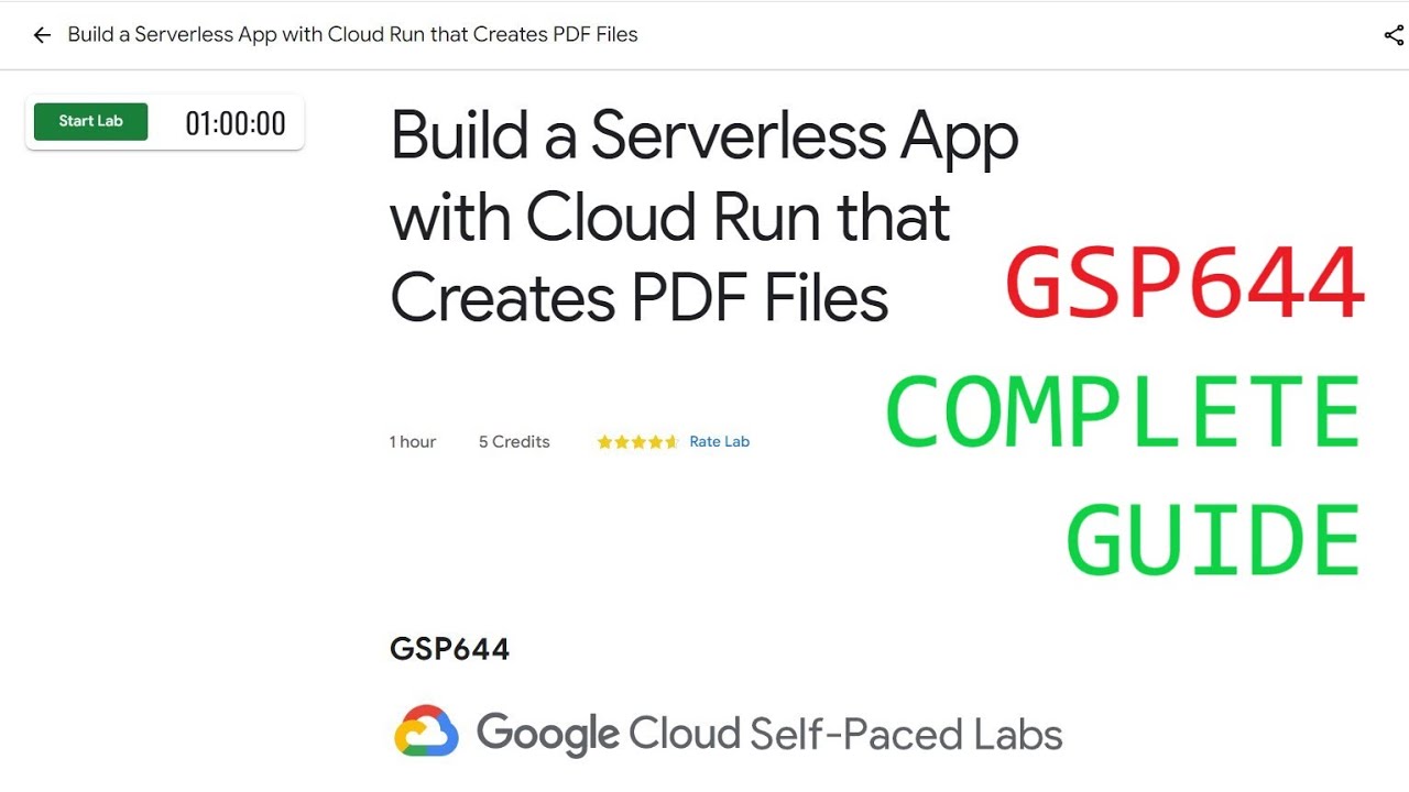 Build a Serverless App with Cloud Run that Creates PDF Files [GSP644 ...