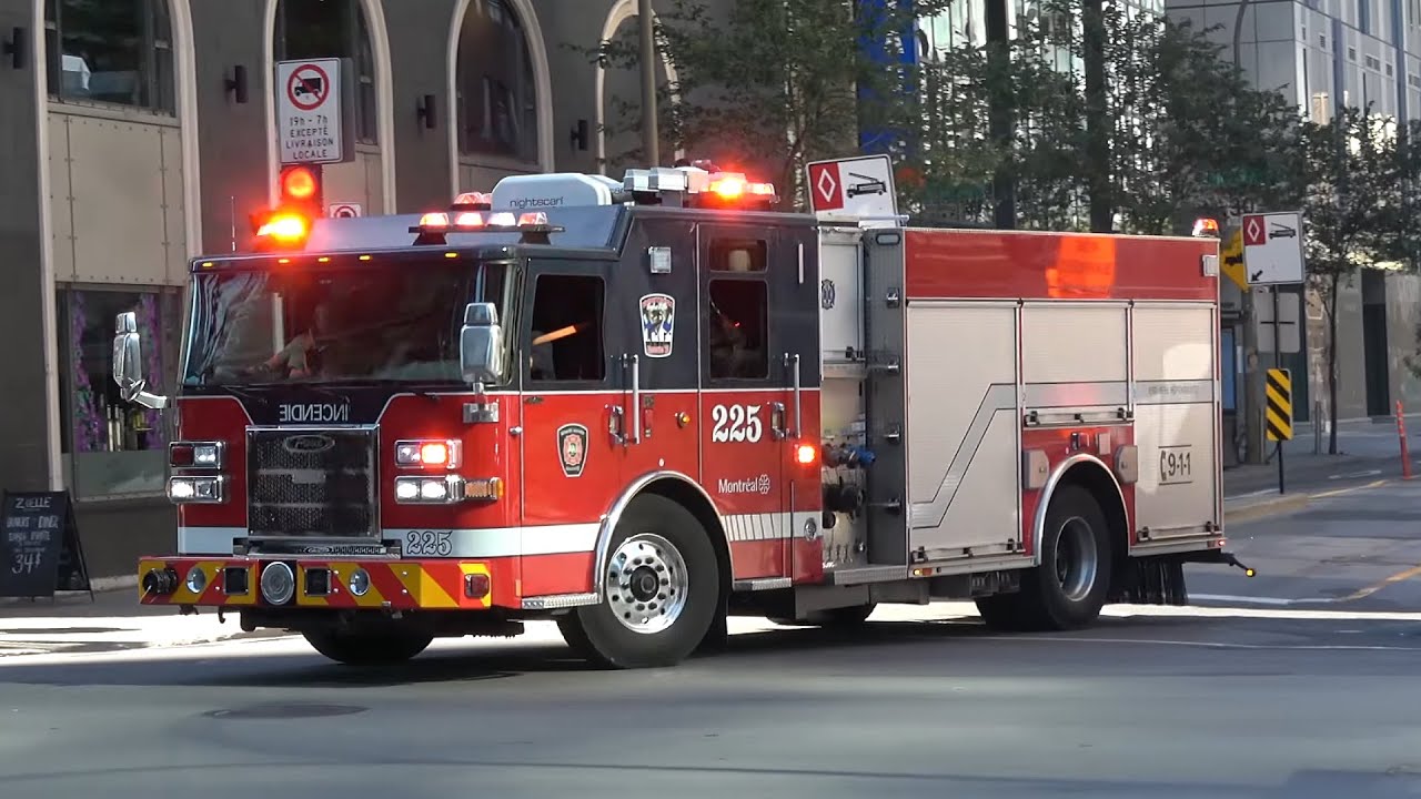 [COLLECTION] Montréal Fire Department (SIM) pump 225 station 25 responding urgently to emergencies