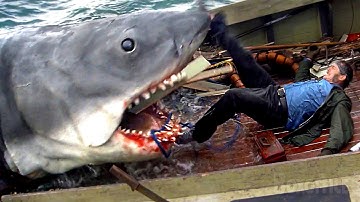 Man VS Shark | JAWS Ending Scene