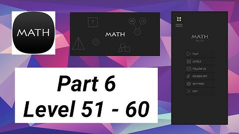 Math Riddles and Puzzles | Part 6 : Level 51 - 60