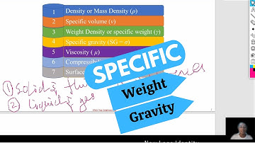 Click Top Open Lectures, Fluid Mechanics (1) -  Specific weight and gravity